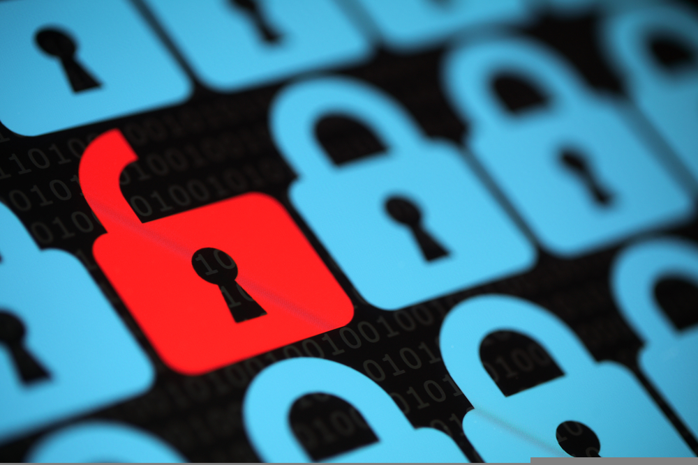 GDPR - data privacy online: padlock image