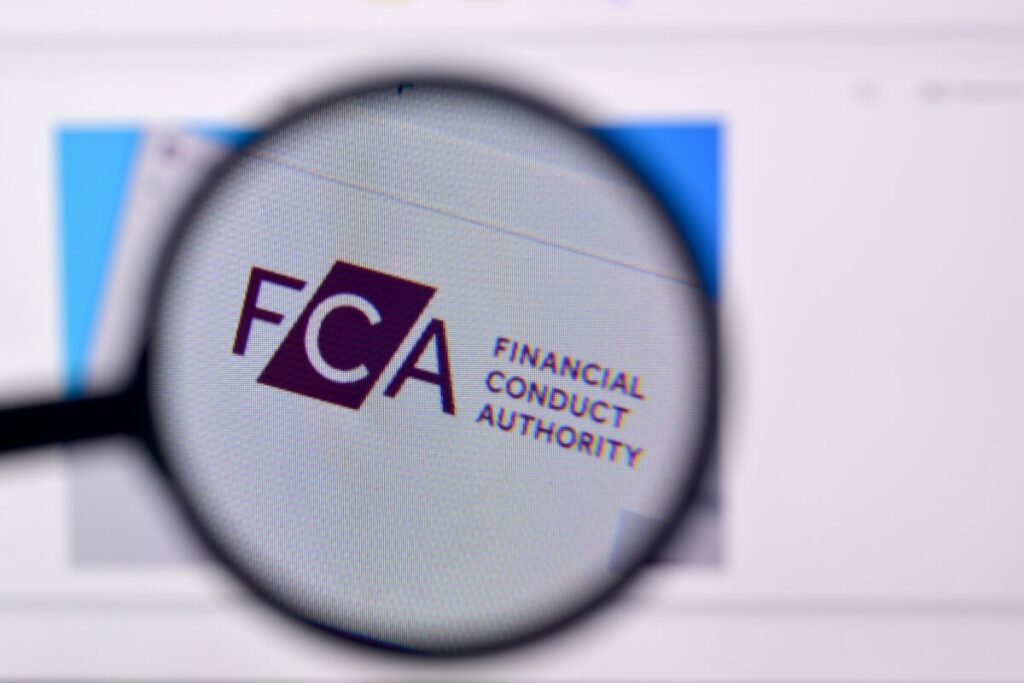 The FCA has issued nearly 150 alerts on the first day of its new crypto marketing regulations, in a crackdown on unauthorised firms, the FCA logo in purple depicted here
