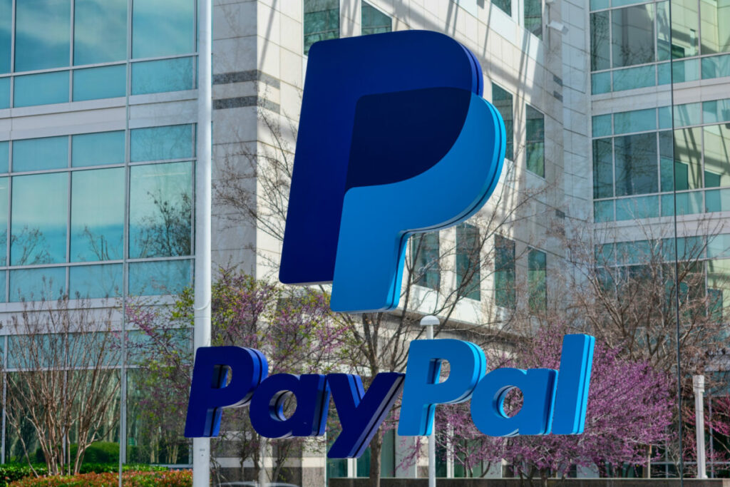 PayPal has become the latest company to be registered to offer crypto asset activities in the UK, following a crypto marketing overhaul by the Financial Conduct Authority (FCA), depicting PayPal's logo outside a building here